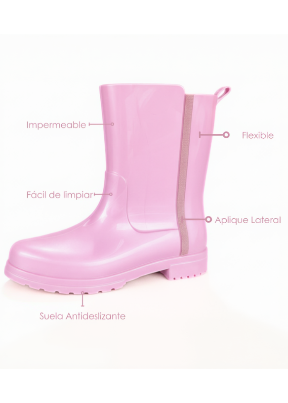 Botas Hanna Glitter con Detalle Lateral