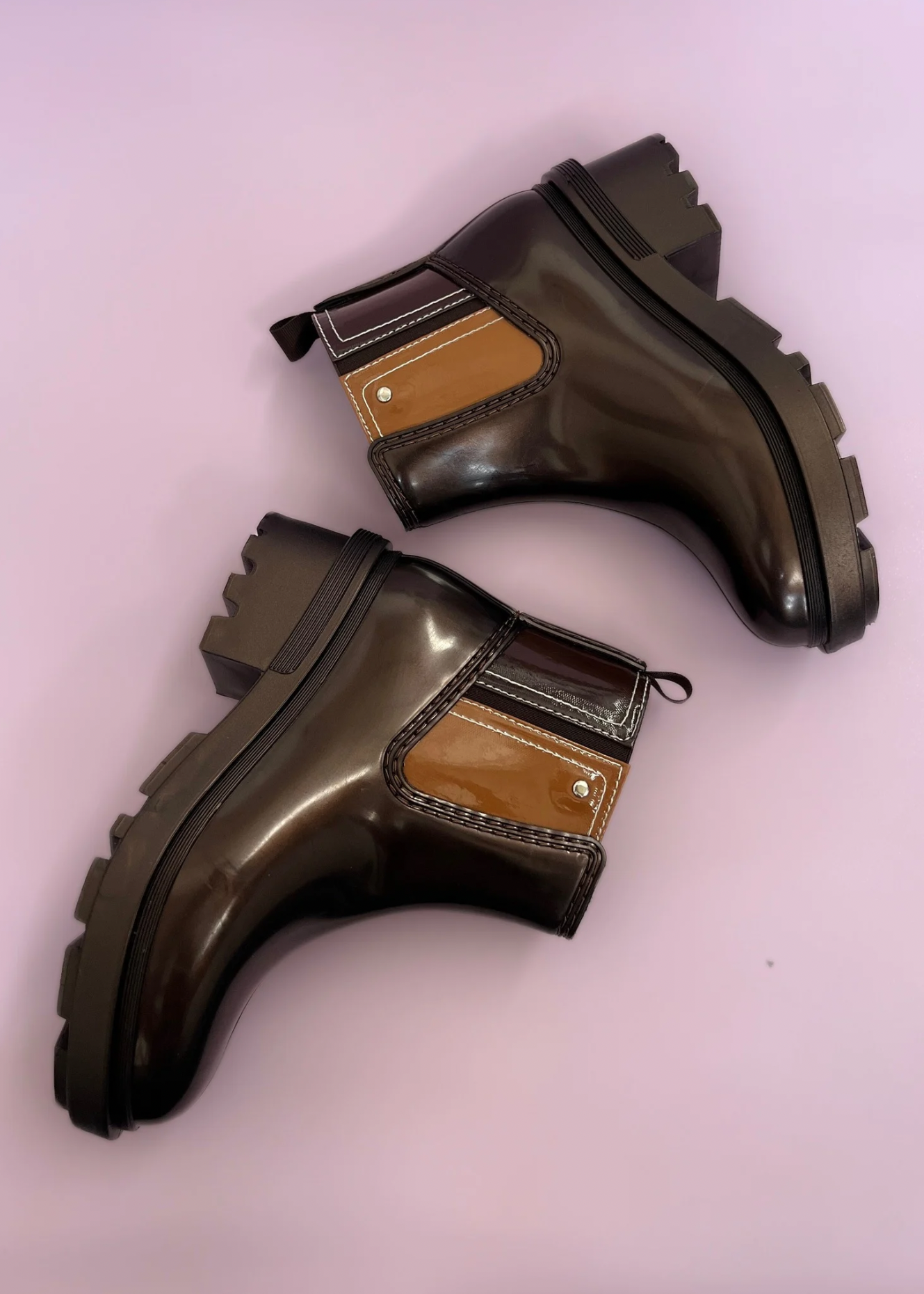 Botines Charlotte Bicolor Café