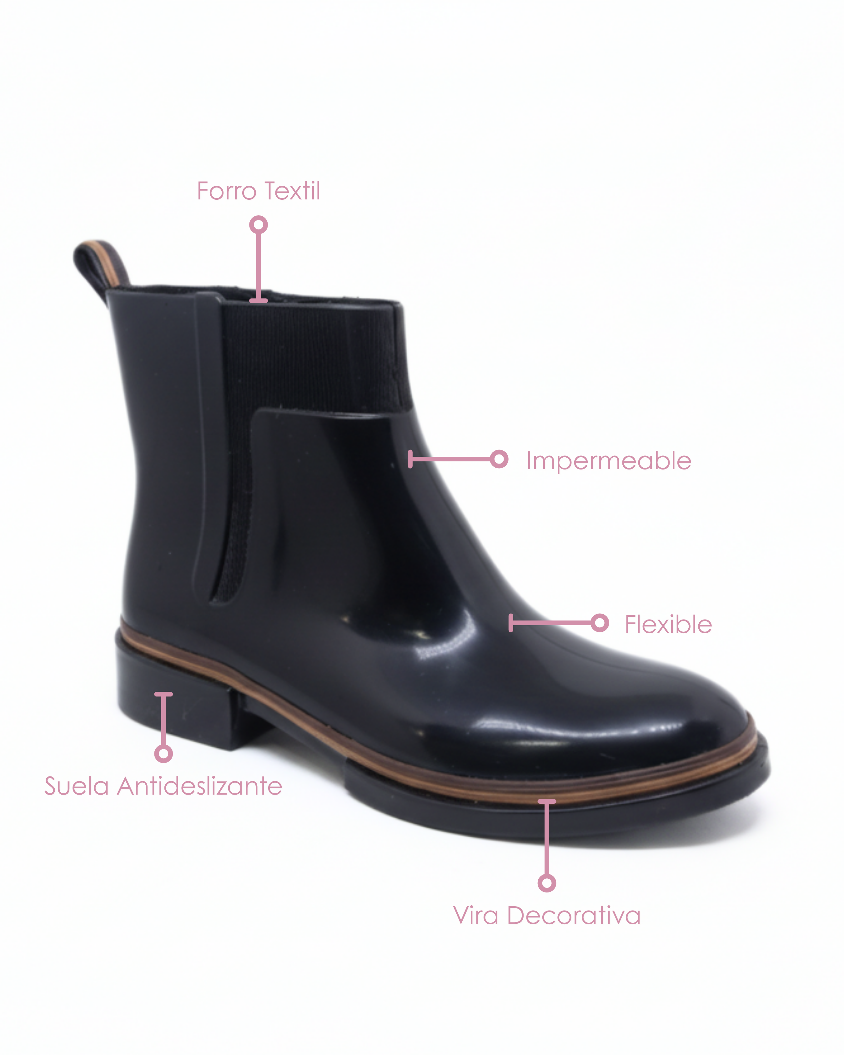 Botines Angelina Force Con Aplique Bicolor