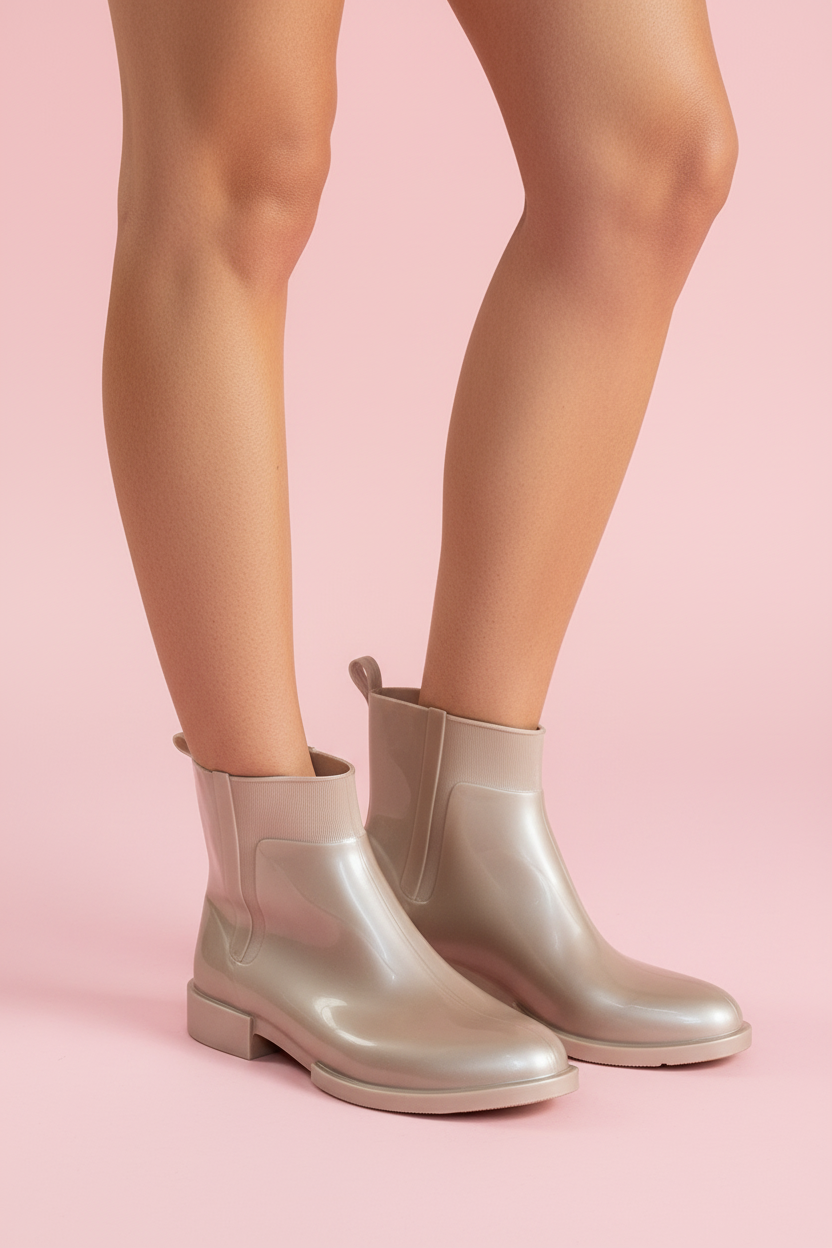 Botines Angelina en PVC punta ovalada