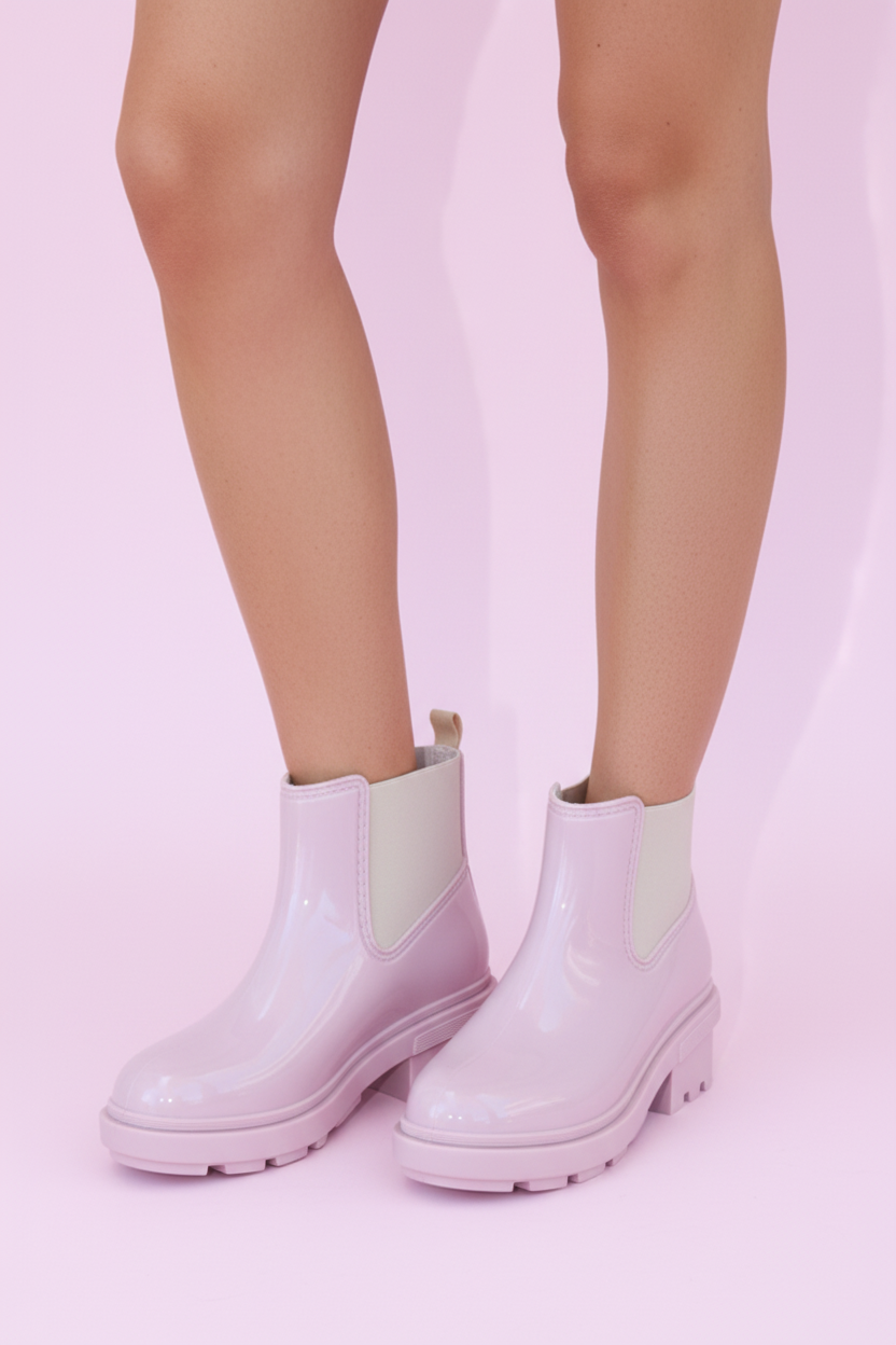 Botines Charlotte en PVC silueta Chelsea