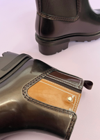 Botines Charlotte Bicolor Café