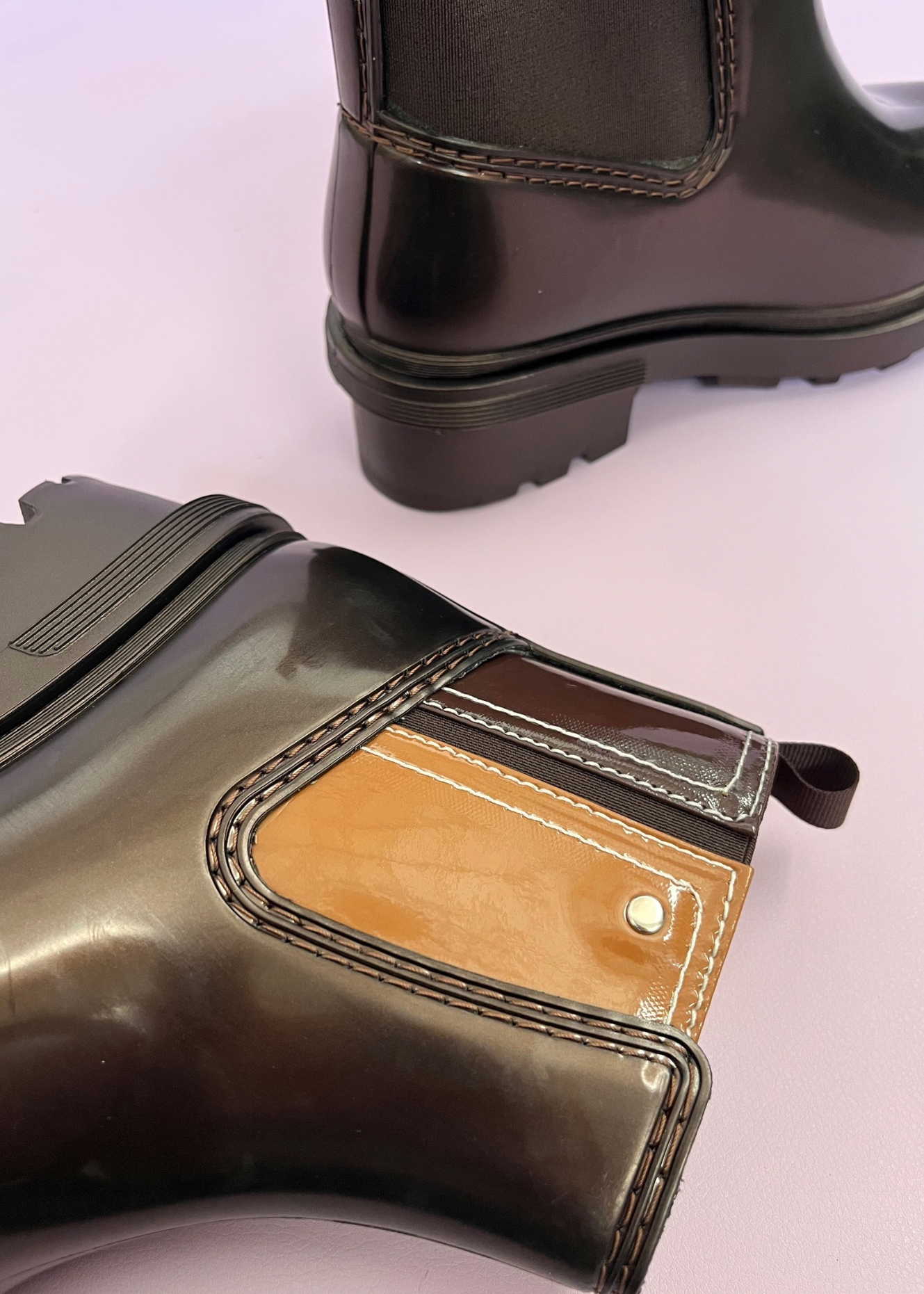 Botines Charlotte Bicolor Café