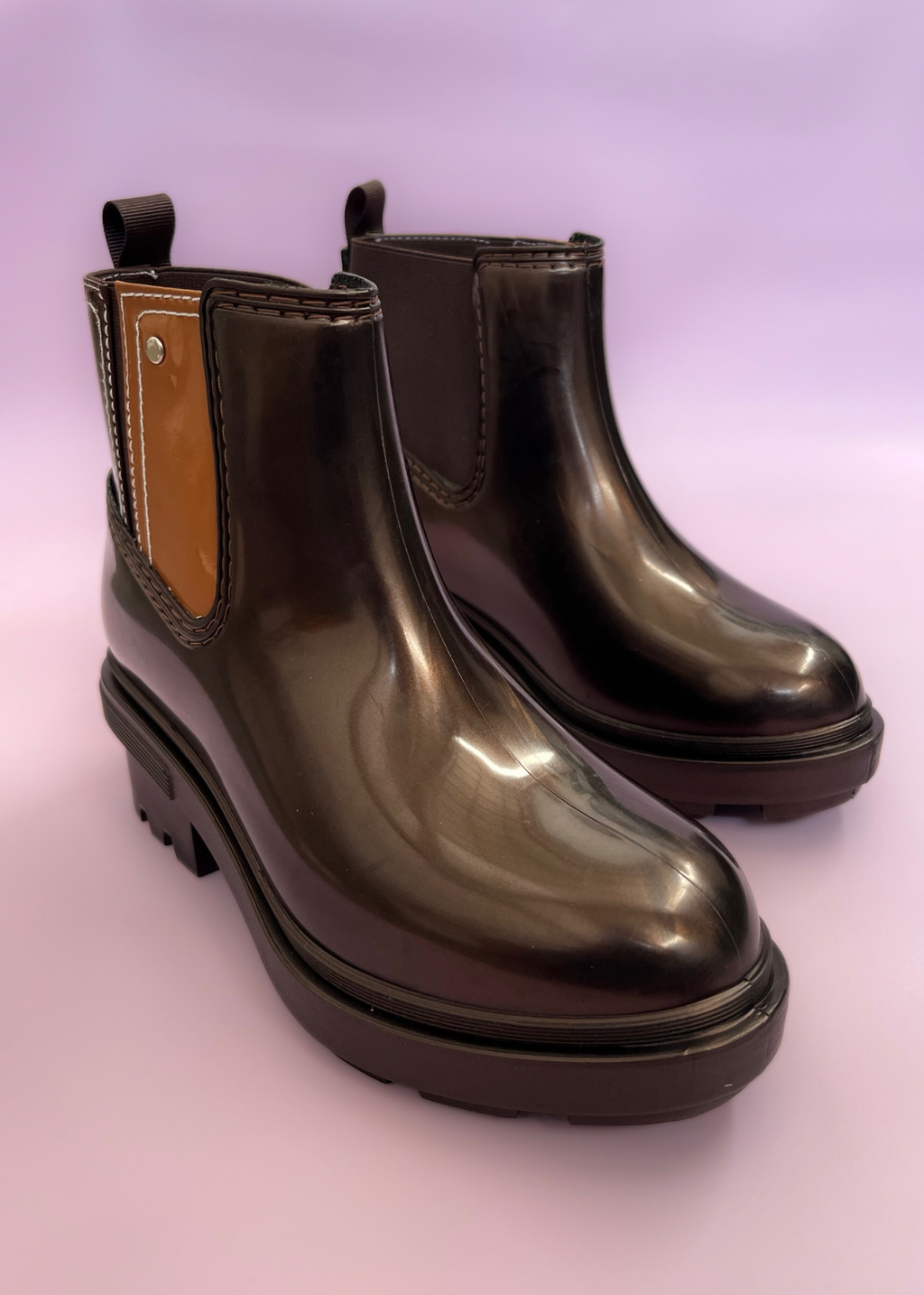 Botines Charlotte Bicolor Café