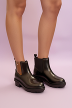 Botines Charlotte Bicolor Café