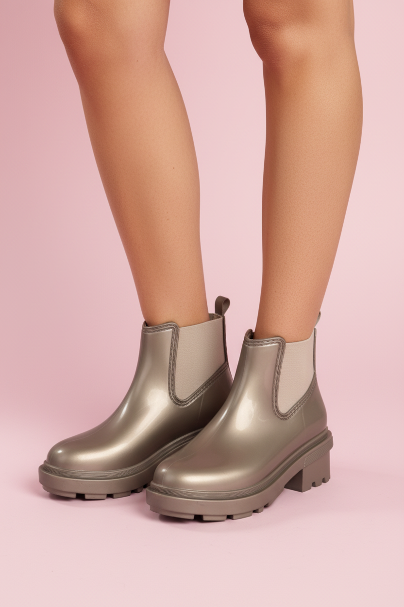 Botines Charlotte en PVC silueta Chelsea