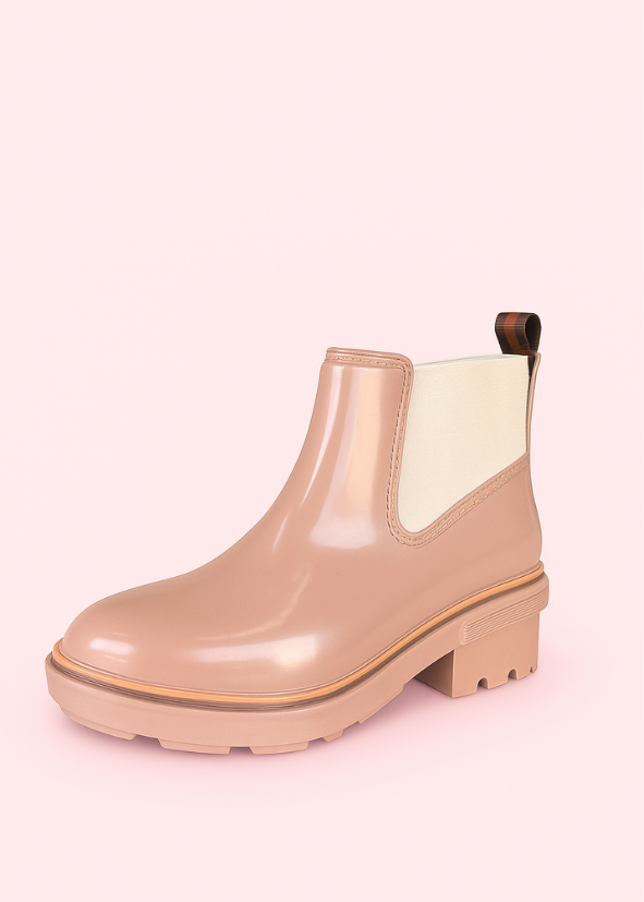 Botines Charlotte Force tipo Chelsea con Aplique bicolor