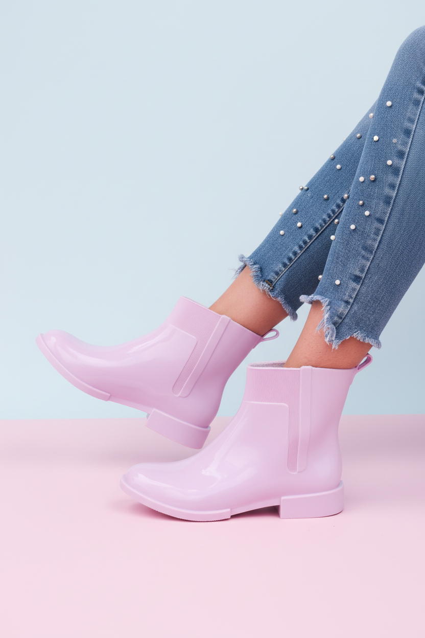 Botines Angelina en PVC punta ovalada