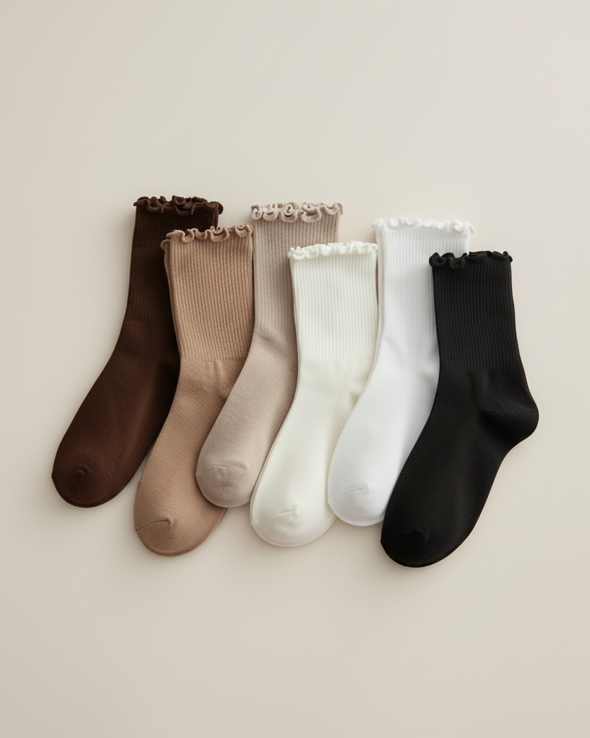 Medias Ruffles con borde ondulado – Jelly Shoes Colombia