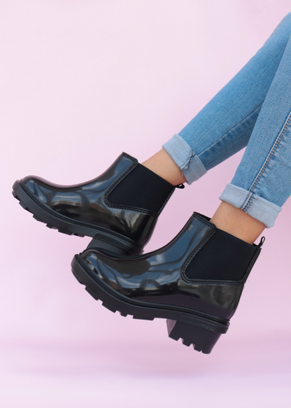 Botas de lluvia color negr