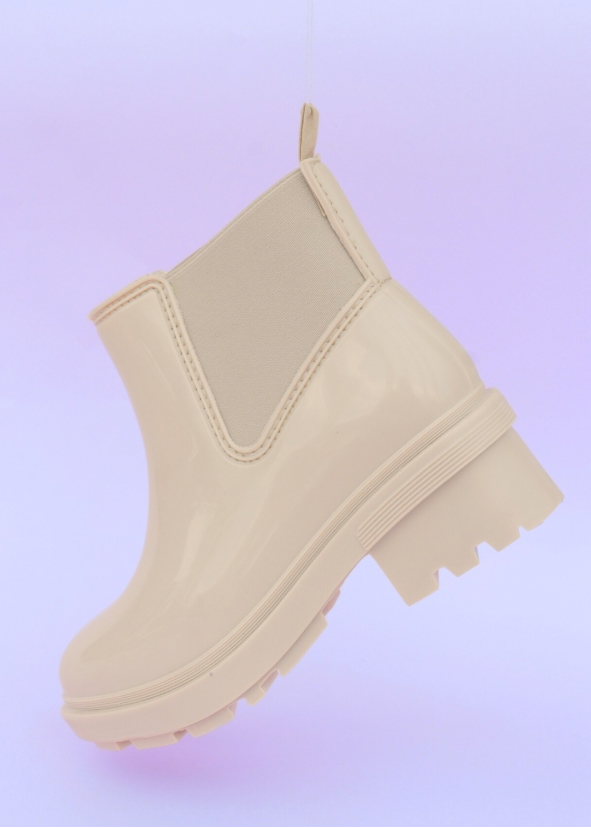 Botas de agua color arena para lluvia