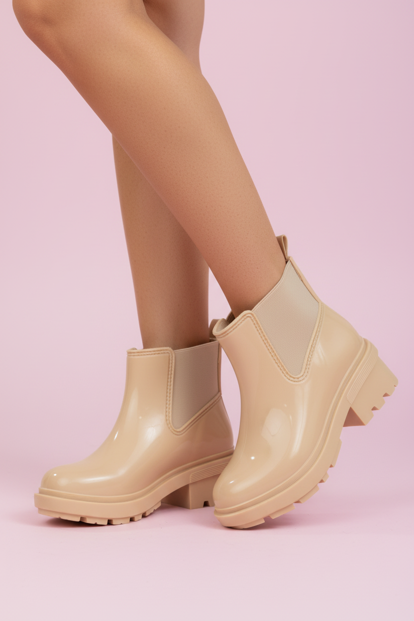 Botines Charlotte en PVC silueta Chelsea