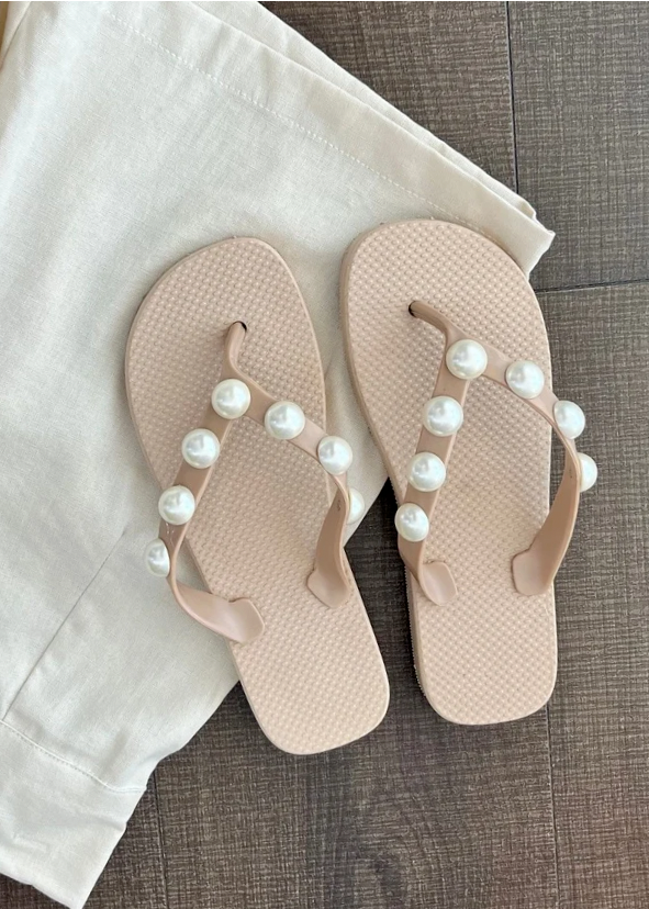Sandalias Flip Flops Pearls