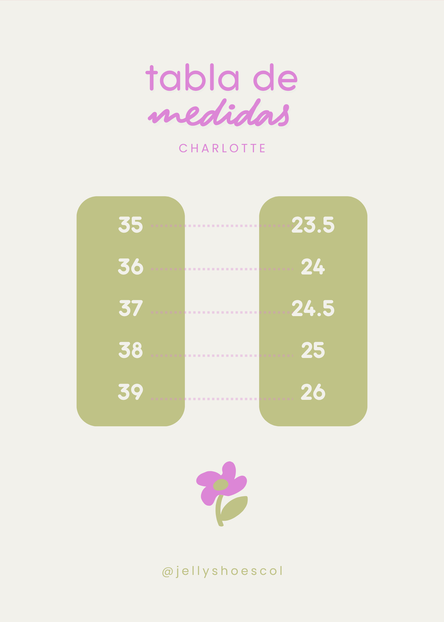 Tabla de tallas de calzado para mujer